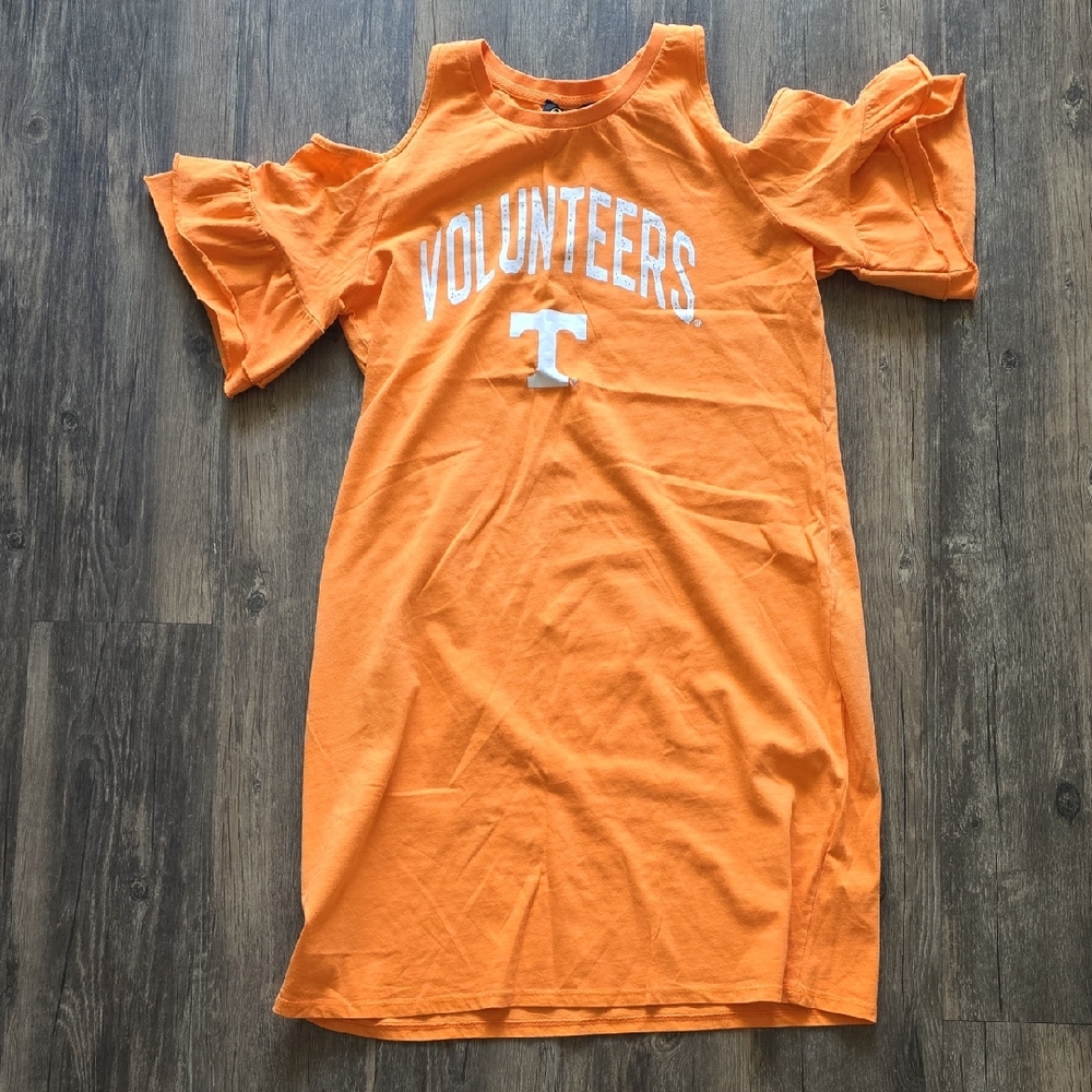 Vibrant Orange Short Sleeve Dress